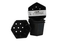 Pflanztopf Hexagon, schwarz, 3er Set